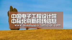 中国电子工程设计院中标北京新机场信息中心和指挥中心-世界杯下注官网(图1) 世界杯买球